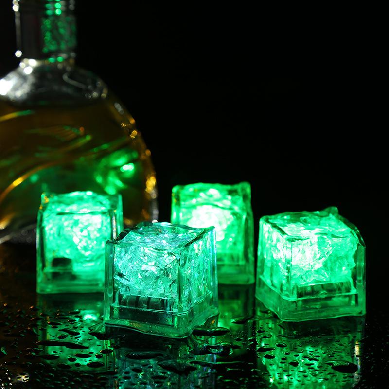Luminous LED Ice Cubes - Seven-Color Changing Lights for Weddings & Bars