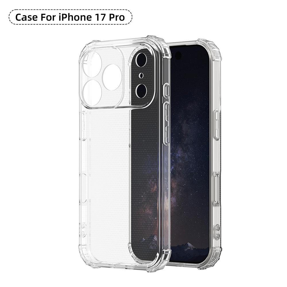 Kristall-Silikon-Weichhülle für iPhone 17 Pro Max Hülle Stoßfeste Transparente TPU-Handyhülle für iPhone 17 Air Schale Bumper