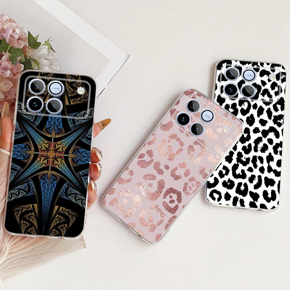Bow Love Heart Pattern Cute Cat Phone Case For Honor Win 5G Casing Soft TPU Silicone Shockproof Back Cover Transparent Capa