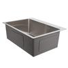 Stainless Steel RV Sink 24 Inch Single Bowl Kitchen Sink Basin Top Mount Undermount with Nano Coating for Food Truck