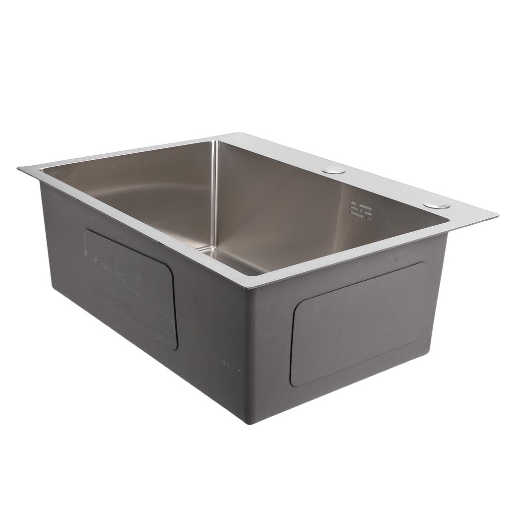 Stainless Steel RV Sink 24 Inch Single Bowl Kitchen Sink Basin Top Mount Undermount with Nano Coating for Food Truck