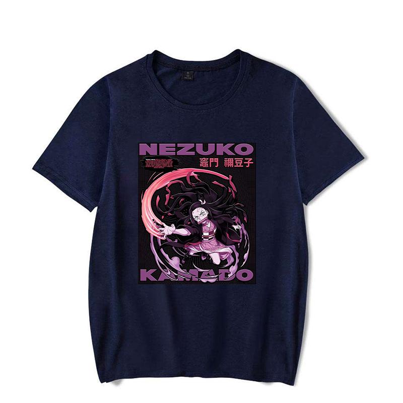 New Funny Anime T Shirt Unisex Short Sleeve O Neck Summer Casual Cute Kamado Nezuko Printing T-shirt Top Tee