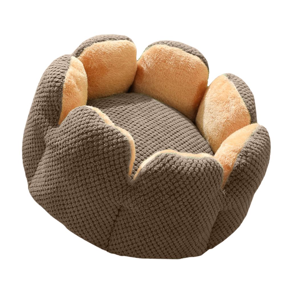 Dog Bed Stylish Flower Nest for Small Puppy Kitten Round Basket Pet Bed Detachable Cushion for Household