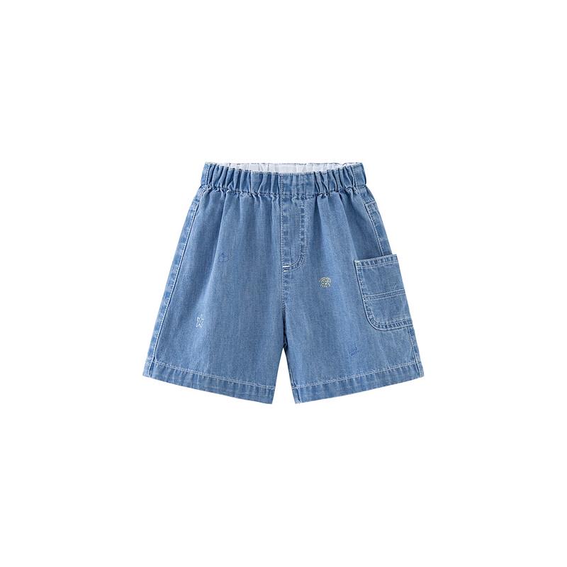 Minibala Cotton Linen Soft Denim Kids Shorts