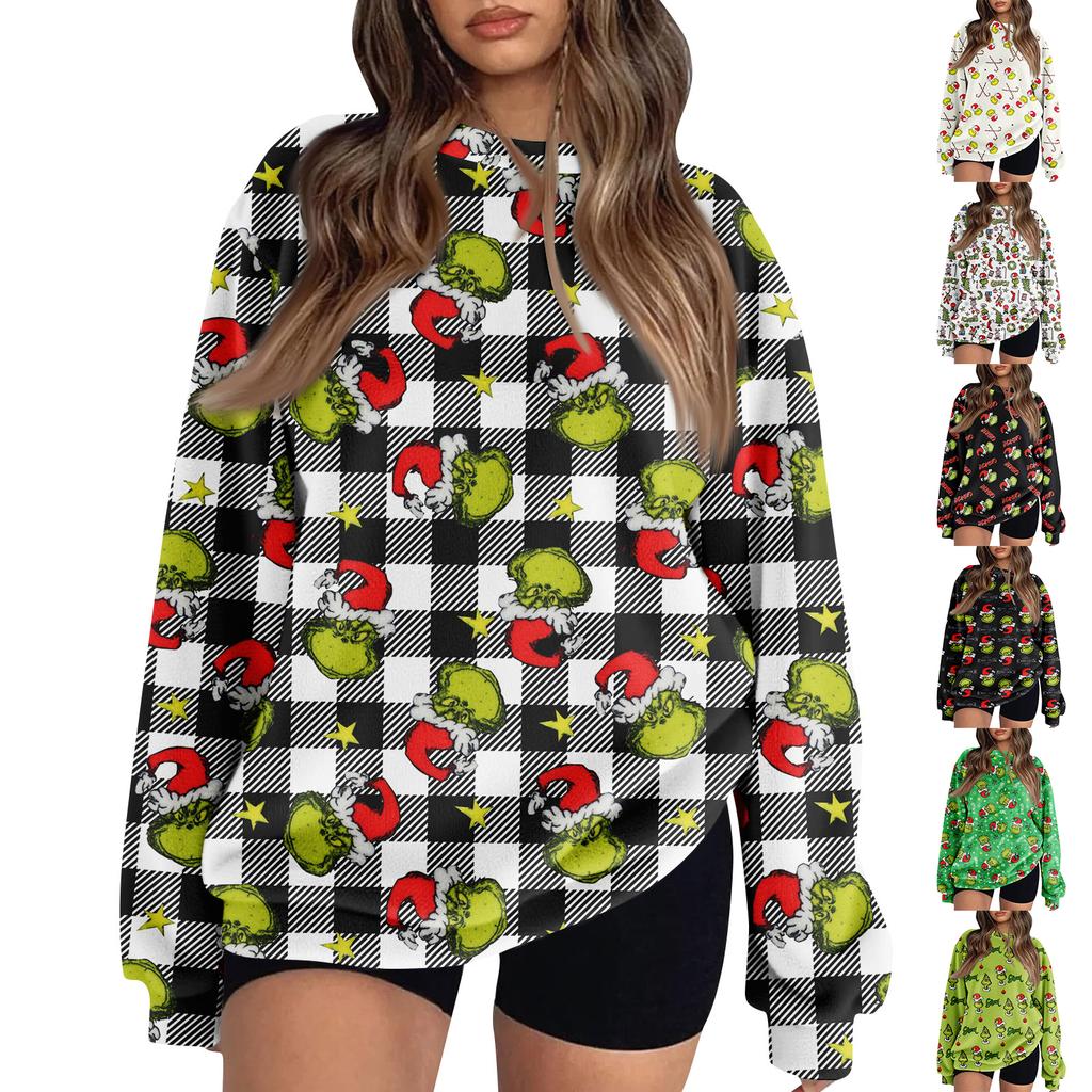 Women's Colorblock Sweatshirt Long Sleeve Round Neck Casual Comfortable Loose Lightweight Women's Sweatshirt