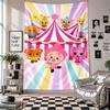 Wall TapestryEl Payaso Plim Plim Art Hanging Cloth Decorative Background Cover for Room Decoration