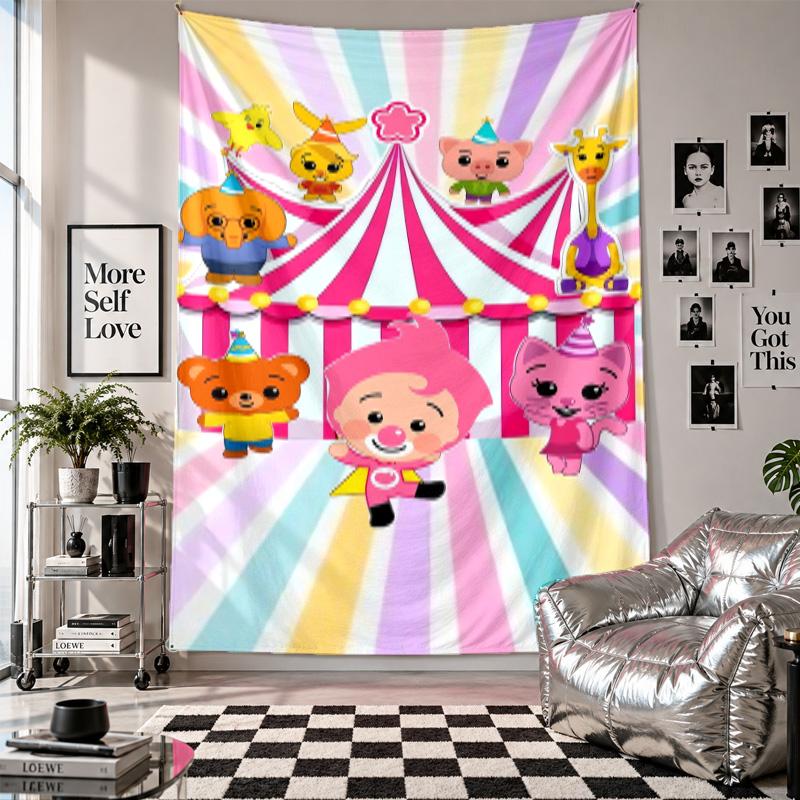 Wall TapestryEl Payaso Plim Plim Art Hanging Cloth Decorative Background Cover for Room Decoration