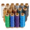 150D Leather Thread 450m Leather Thread Pack of 15 Flat Leather Yarn Waxed Bookbinding Yarn for Leather Crafts DIY and Repairs