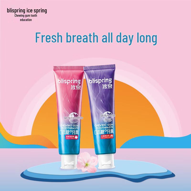 Blispring Gum Flavor Toothpaste with Toothbrushes