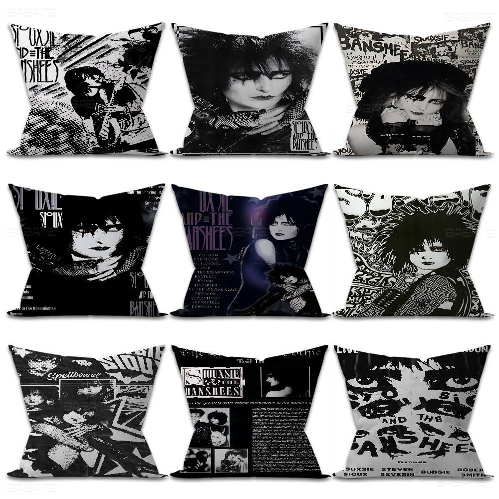 S-Siouxsie And The B-Banshees Cushion Cover Pillowcase Upholstery Sofa Throw Pillow Home Decor Pillowcas