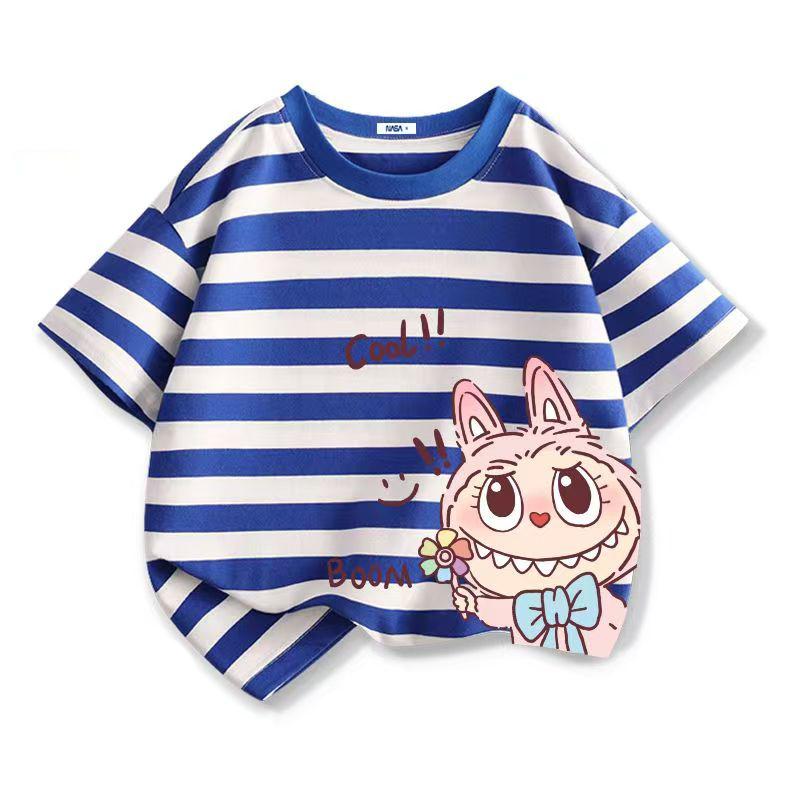 Kawaii LABUBU Anime 3D-Druck Cartoon Anime Kinder T-Shirt Sommer Kurzarm T-Shirt Mädchen Junge T-Shirt Tops
