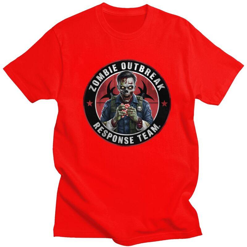Custom Zombie Outbreak Response Team T Shirts for Men 100 Cotton Tees Tshirts ShortSleeve Tshirt Clothes S