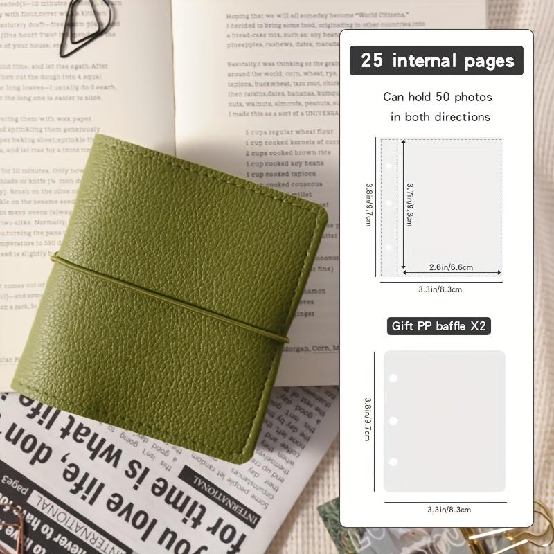 Mini Polaroid Minkštos Odos Kišeninis Albumas, 25 Lapai, 50 Puslapių, Mini Albumas Laisvais Lapais Starlet Kortelės Nuotraukai Nešiojamas Laikymo Knygelė