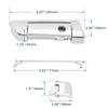 Motorcycle Chrome Pack Trunk Lid Latch Lock Key Hardware Kits For Harley Touring Road Glide Electra Glide Road King 2014-up