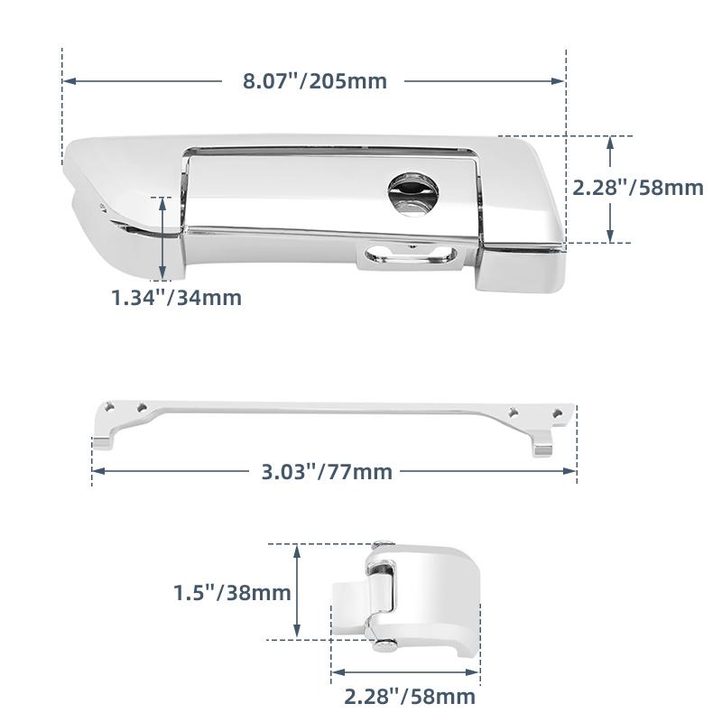 Motorcycle Chrome Pack Trunk Lid Latch Lock Key Hardware Kits For Harley Touring Road Glide Electra Glide Road King 2014-up