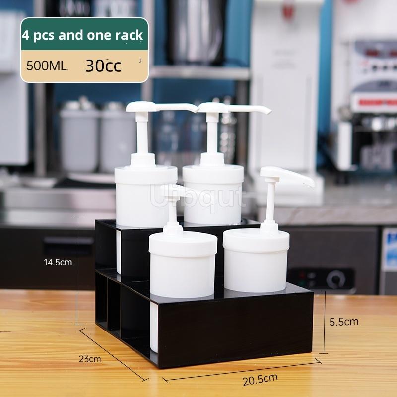 Syrup fructose squeeze bottle pressed plastic sugar press bottle sauce press pump squeeze bottle milk tea shop press sauce pump