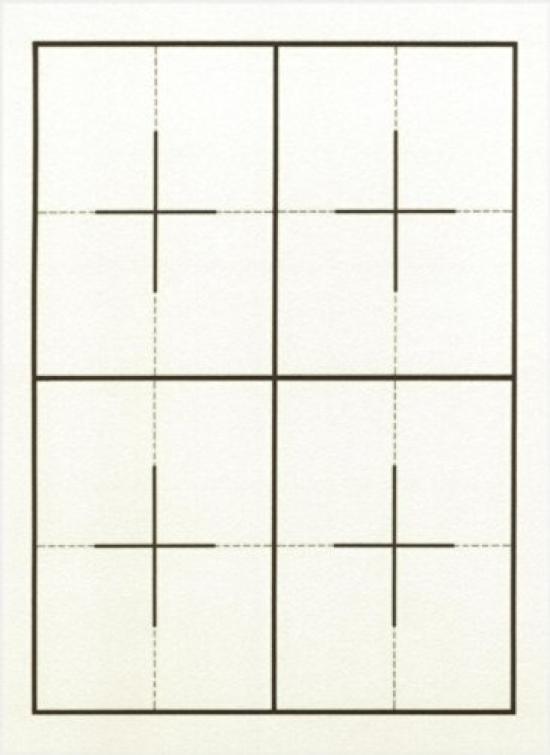 Kobaido Calligraphy Desk Set of Resin Lace Pads, 5, Cream-Colored, Double-Sided Ruled, 1.5mm