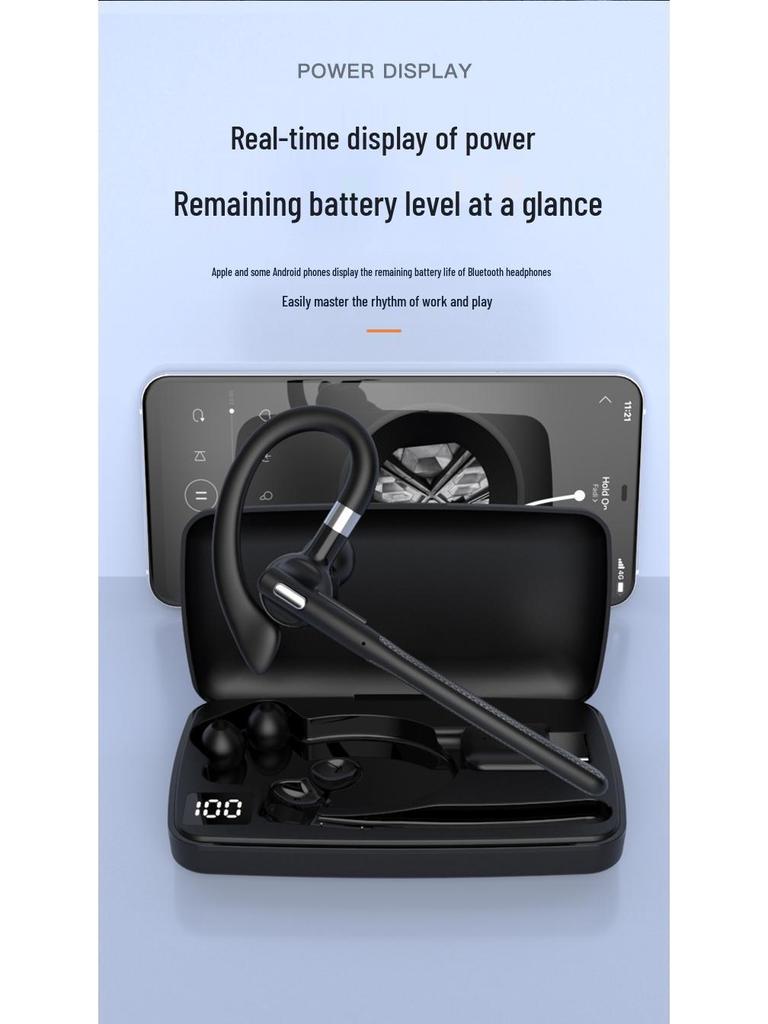 Bluetooth Business Headset with AI Translation, Noise Reduction, Long Battery Life, New Single Ear On-Ear Design, Version 5.4