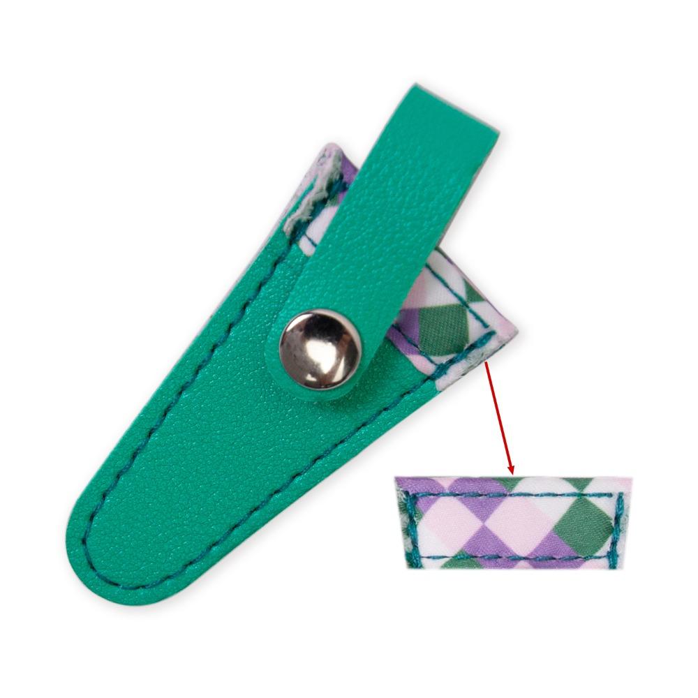 DIY Art Embroidery Scissors Storage Case PU Leather Colorful Scissors Sheath Protective Cover Household Dead Skin Tweezers Cap