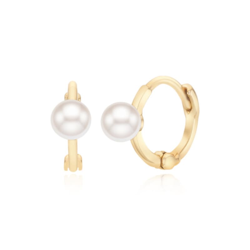 MIAF 14K Pärlörhängen med enknäppning