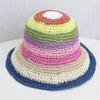 Damen Sommer Regenbogen Dopamin Breitkrempen Sonnenhut - Atmungsaktiv, UV-Schutz.
