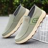 Men's Shoes Casual Shoes Summer New One-pedal Old Beijing Cloth Shoes Men's Solid Color Breathable and Non-smelly Foot Dad Shoes
