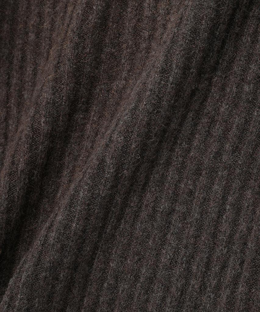 NOIRER FOR WOMAN Camel Slim Fit Ribbed Sweater (Brown)