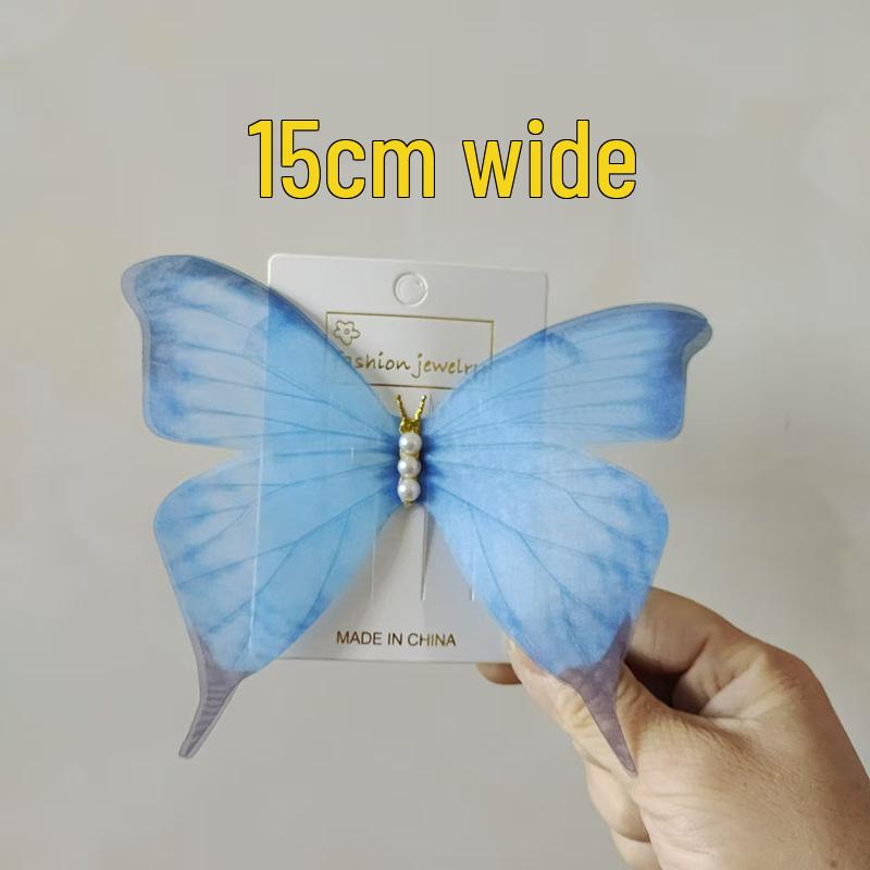 Vintage Pearl Butterfly Hairpin for Retro Forest Photoshoots - Feminine Hair Accessories