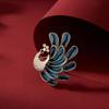 Colorful Retro Peacock Brooch Creative Animal Pin Dazzling Unique Jewelry Accessories Party Daily Decoration Gift