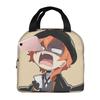 Chuya Nakahara Bungo Stray Dogs Anime Insulated Lunch Bag for Women Kids Portable Food Boxes Thermal Lunch Box Tote