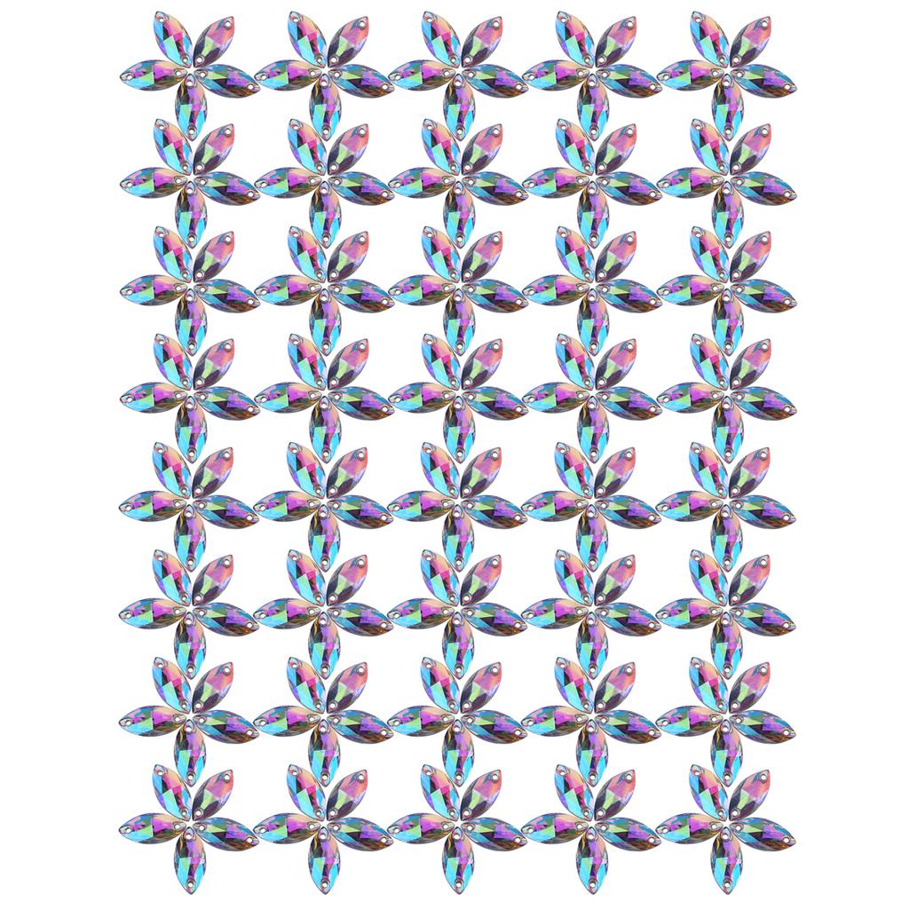 200pcspack Flatback Acrylic Resin Sewing Shiny Crystal With Hole Craft Accessories(#3)