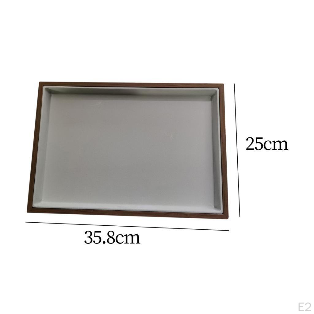 Velvet Liner Jewelry Tray Glasses Trinket Display Boxes Necklace Rings Holder Countertop Diamond