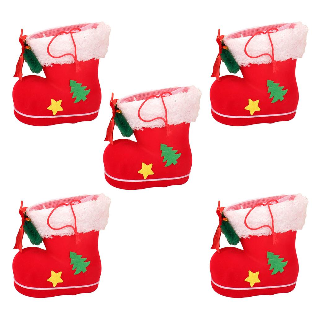 Christmas Candy Boots Bag Hanging Christmas Stockings Merry Christmas Socks Tree Hanging Fireplace Ornaments Decor