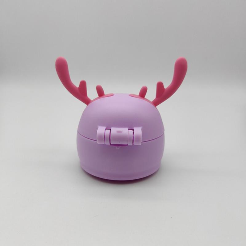 Kids Water Sippy Cup Lid Antler Creative Cartoon Baby Cups with Straws Leakproof Water Bottles Cover Outdoor Childrens Cup Lids