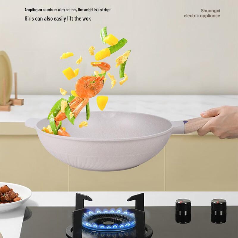 Shuangxi Boruishui Serie 32cm Maifan Stein Antihaft-Wok