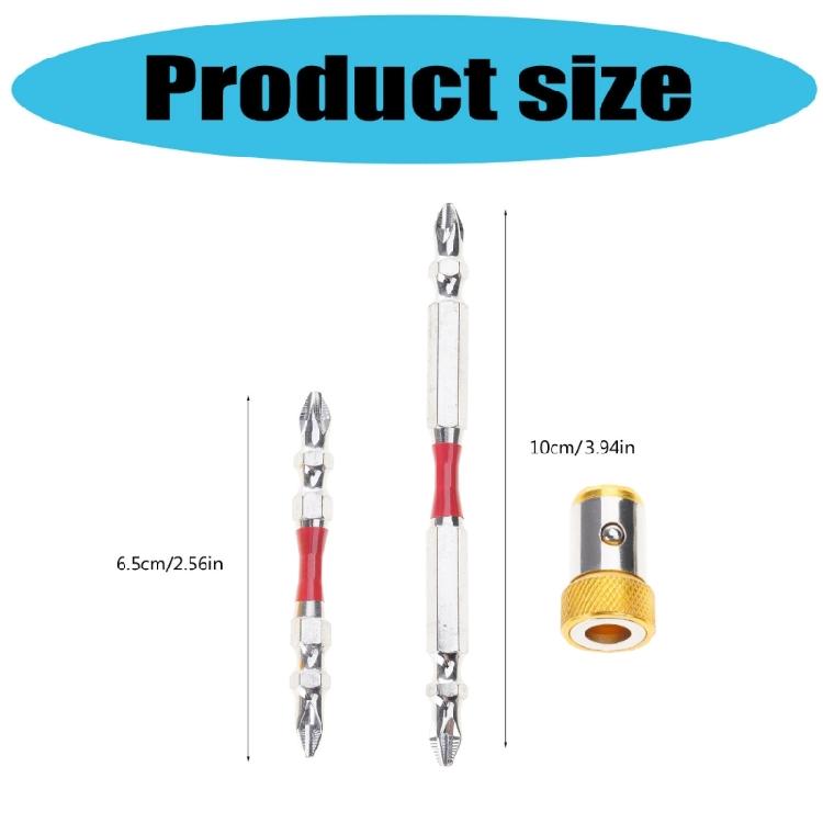 Slotted Bit for Electricians, Slotted Crossed Head Screwdriver Bit Set for Electrician Nonslip Screwdriver Bit