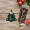 4pcs Christmas Tree Cutlery Holder Knife Fork Covers Table Decor Tableware Holder Bag Ornament New Year Party Dinner