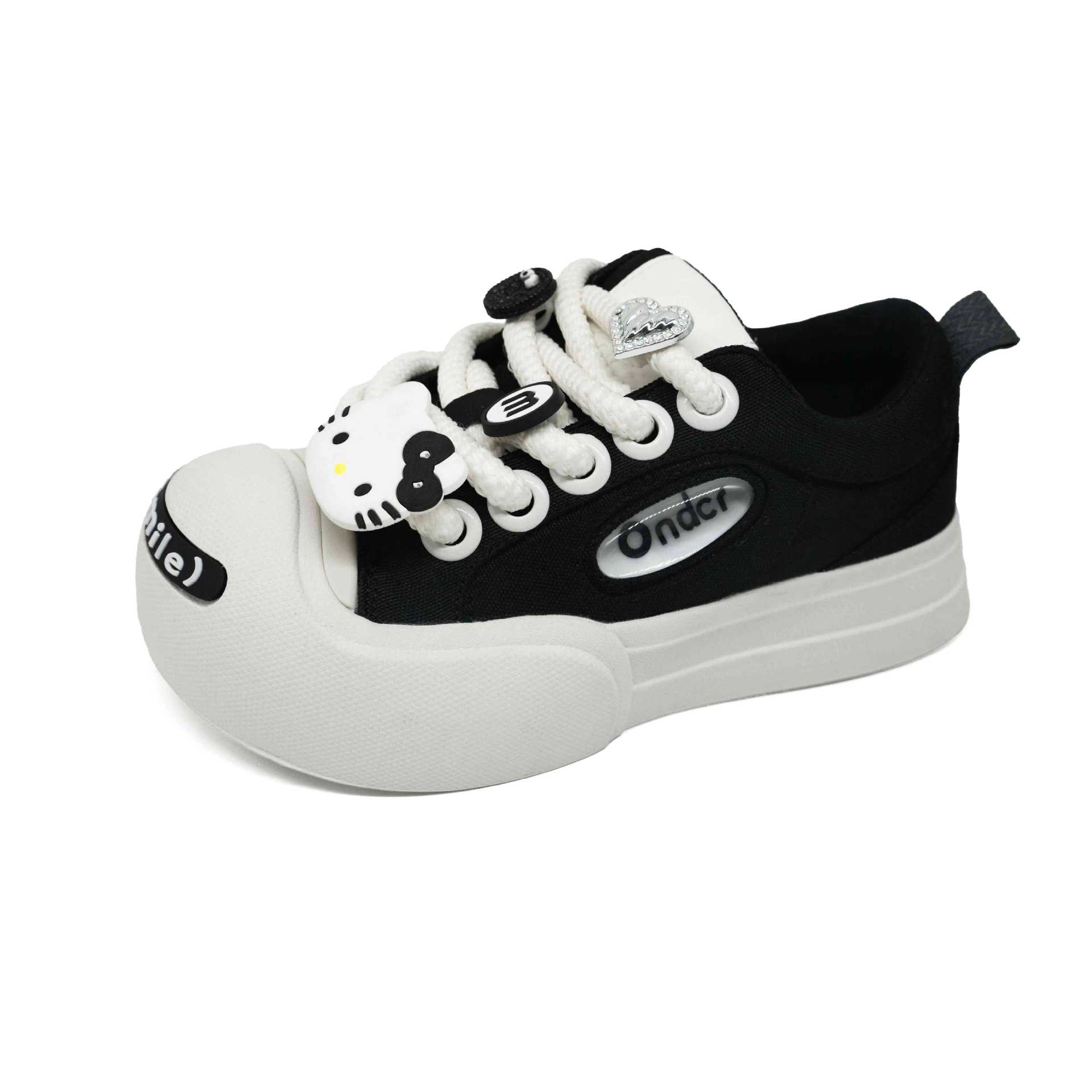 

New women s new red thick-soled heightened men s and women s ugly and cute round-headed white shoes 35