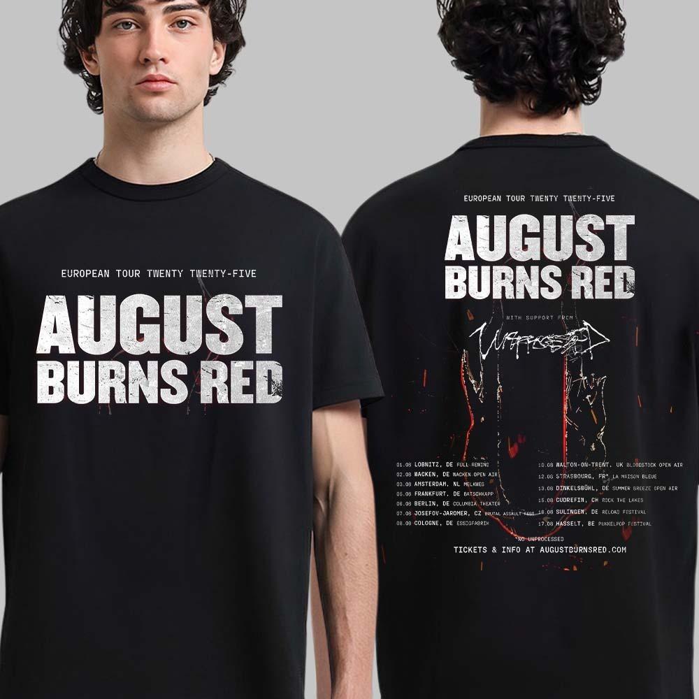 August Burns Red 2025 European Tour Concert T-Shirt