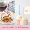 6PCS/1Box Thin Long Birthday Cake Candle Halloween Creative Slender Pencil Style Birthday Candle Christmas Party Cake Decoration