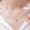 6.5mm Gold Plated Heart Shaped Moissanite Pendant Necklace D VVS1 Exquisite Fine Jewelry For Women