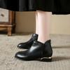 2025 Fashion Versatile Chunky Heel Knee-High & Ankle Boots for Women - Black