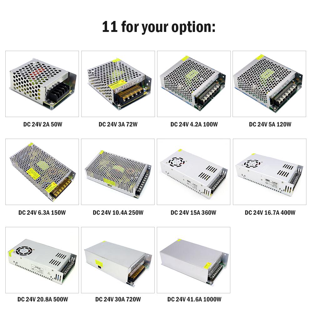 AC 100-240V To DC 24V 41.6A 1000W Voltage Transformer Regulated Switching