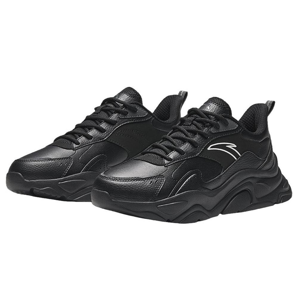 Anta Little Millennium Simple Comfortable Non-Slip Wear-Resistant Low-Top Casual Shoes Women Sneaker Black 922448811-6