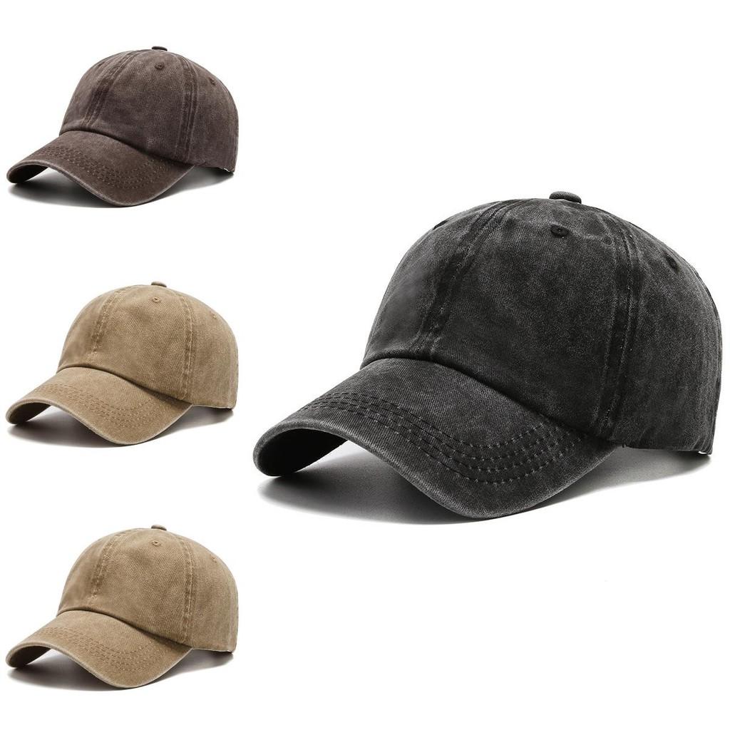 Retro Cotton Baseball Hat With Curved Brim And Adjustable Strap For Autumn And Spring Use