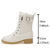Women Ankle Boots Flat Low Heel Belt Buckle Short Large Size Fall Winter