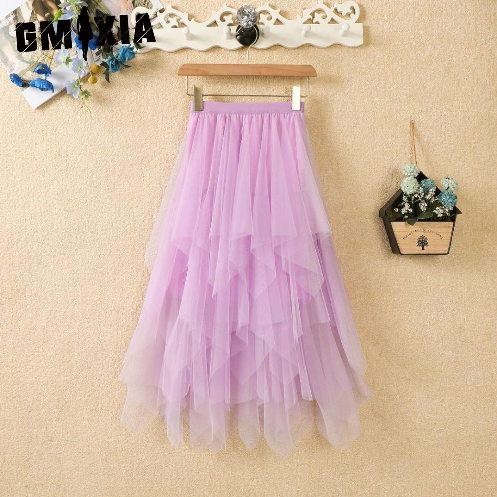 GMXIA Damenmode Lässig Einfarbig Druck Sommer Frühlingsrock