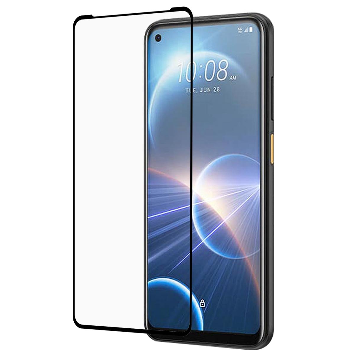 

Для HTC Desire 22 Pro 5G Захисна плівка для екрану із загартованого скла з шовкографією, повне покриття, повний клей Type A