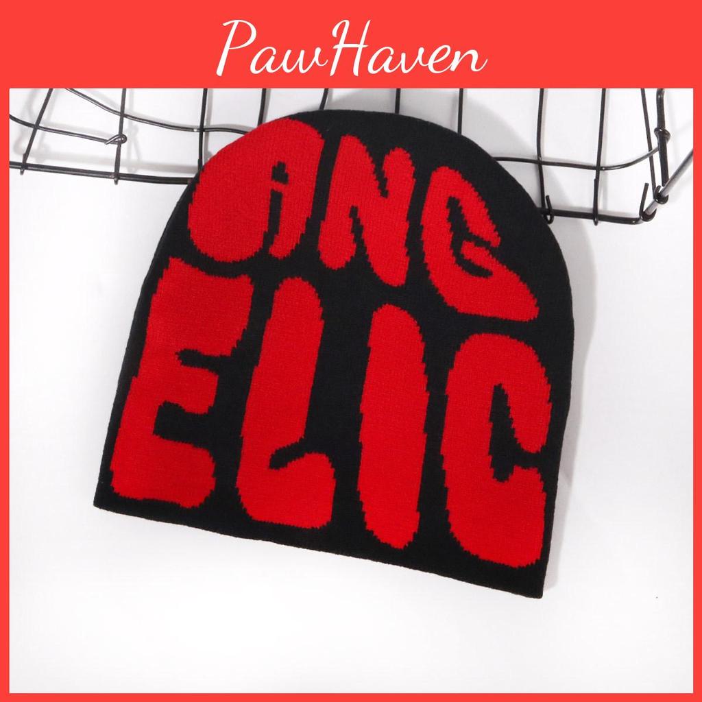 Modische Strickmütze mit Buchstabenmuster für Damen, lässig und warm, für kaltes Wetter im Freien und urbanen Stil