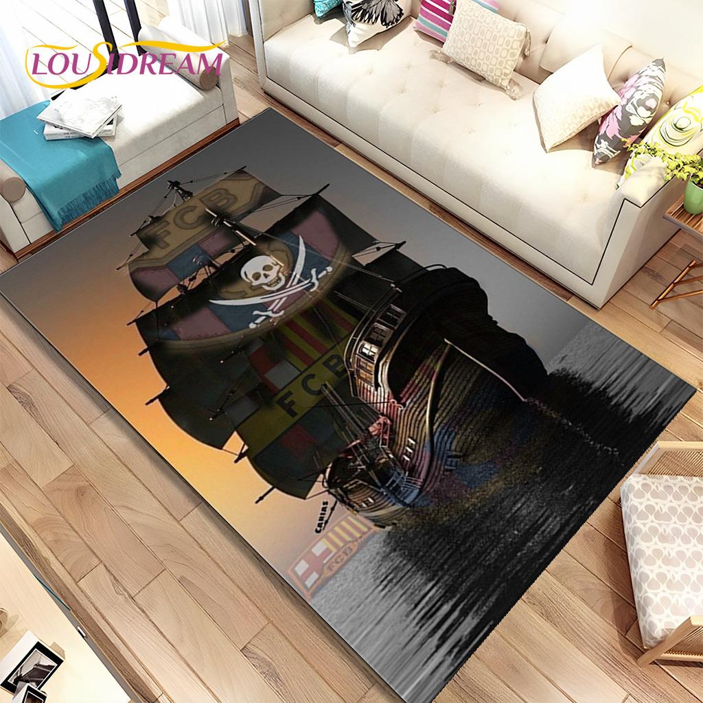 Un bateau pirate, une barque, un bateau, un tapis pour la maison, le salon, la chambre à coucher, un canapé, un paillasson, un tapis de sol antidérapant